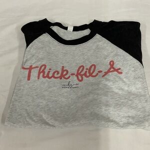 Next Level Apparel Gray and Black Woman’s t shirt